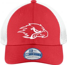 New Era Youth Stretch Mesh Cap, Red/White